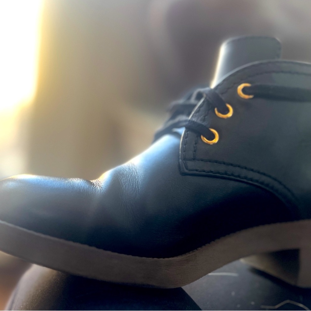Chanel ankle lace up booties